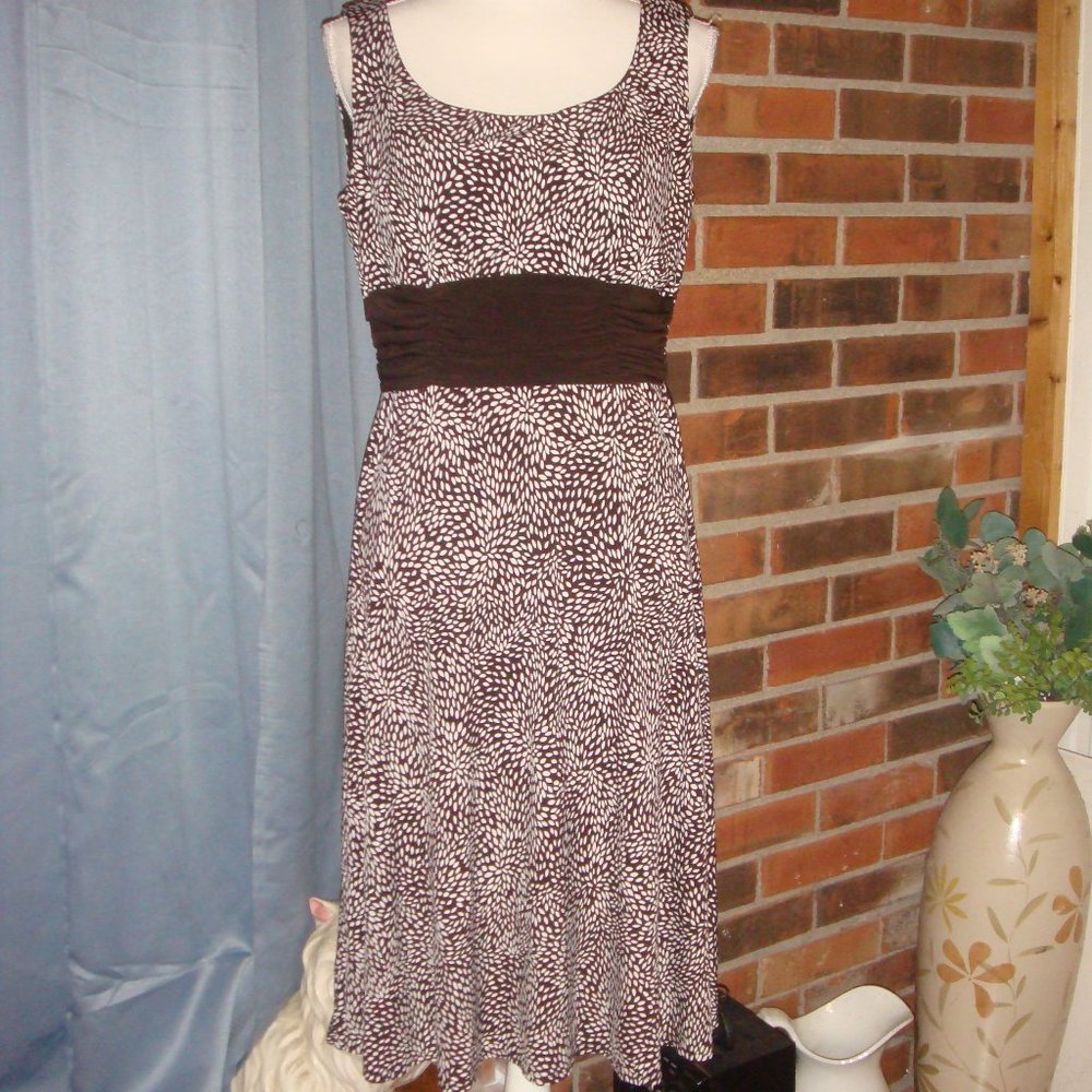 Perceptions Brown White Dress 12P